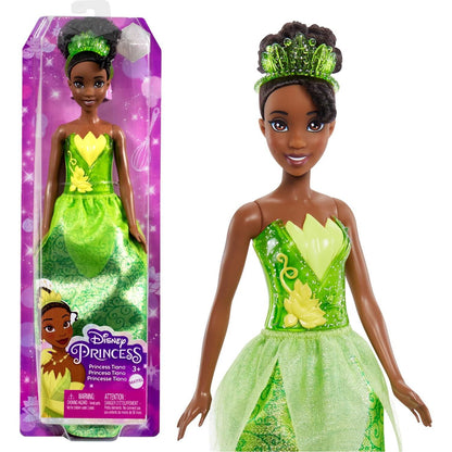 Mattel Disney Princess Toys, Tiana Fashion Doll, Sparkling Look With Brown Hair, Brown Eyes And Tiara Accessory, Inspired By The Princess And The Frog,