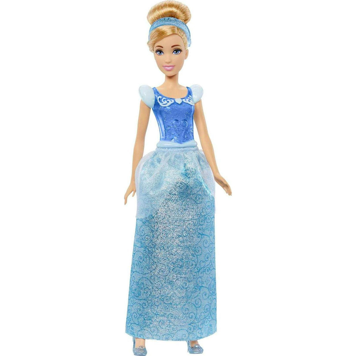 Mattel Disney Princess Toys, Cinderella Fashion Doll, Sparkling Look With Blonde Hair, Blue Eyes And Hair Accessory, Inspired By The Movie,