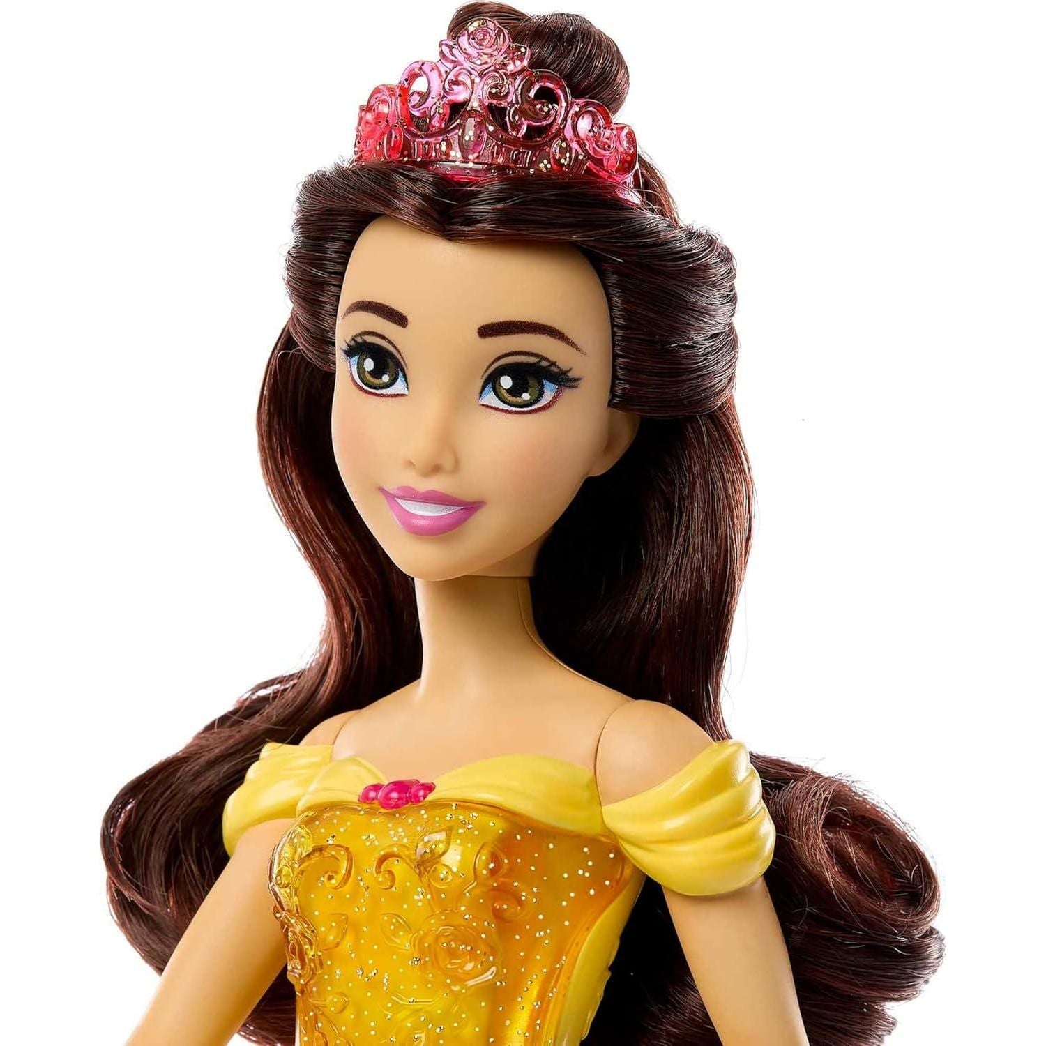 Mattel Disney Princess Toys, Belle Fashion Doll, Sparkling Look With Tiara Accessory, Inspired By The Beauty And The Beast Movie,