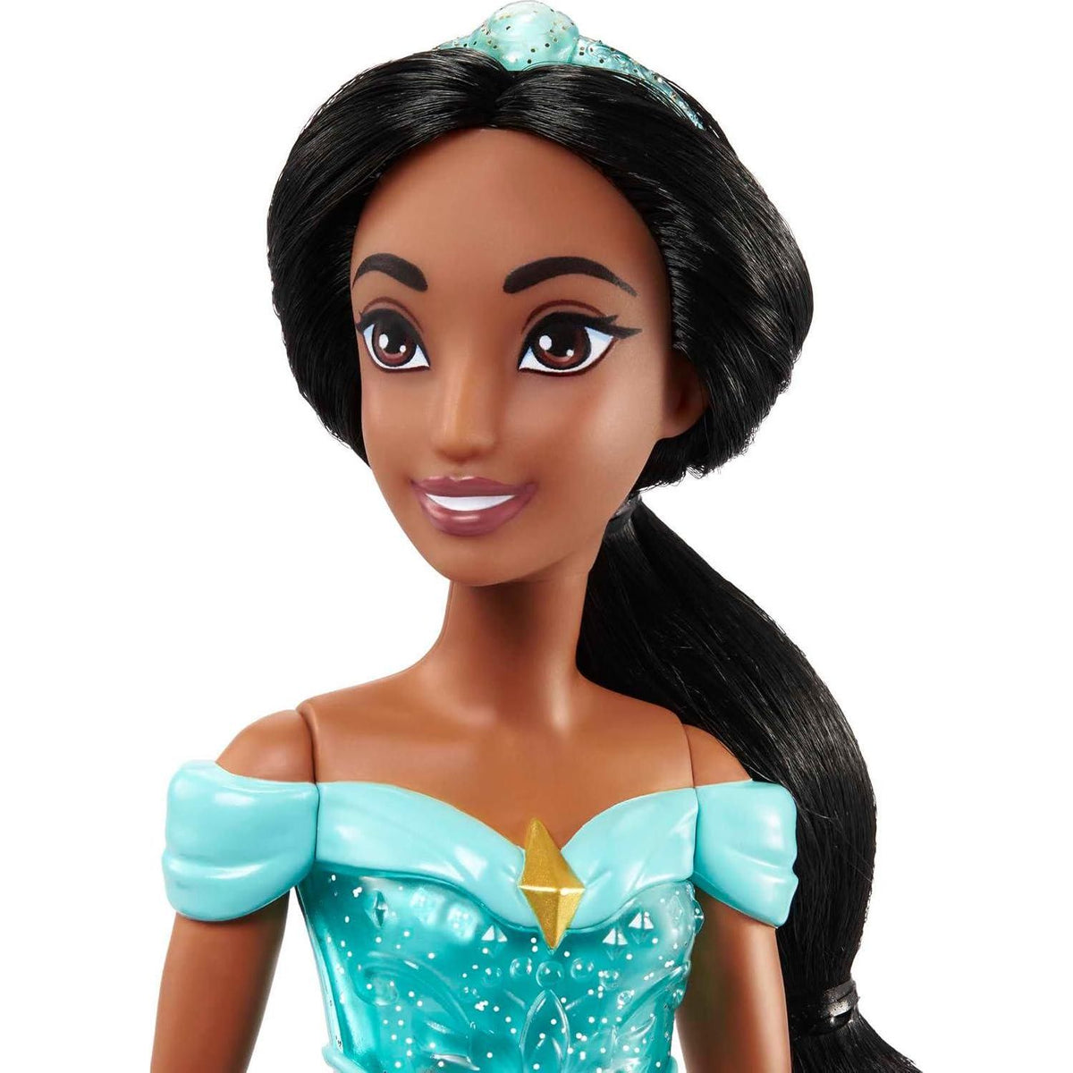 Mattel Disney Princess Toys, Jasmine Fashion Doll, Sparkling Look With Black Hair, Brown Eyes And Tiara Accessory, Inspired By The Movie Aladdin,