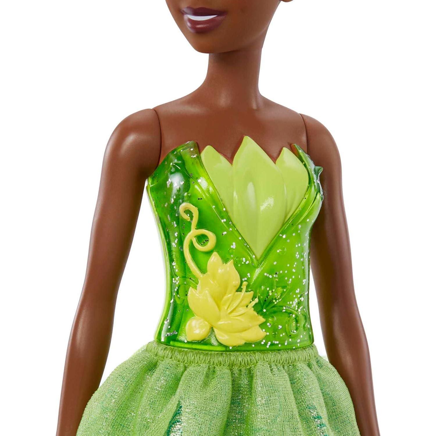 Mattel Disney Princess Toys, Tiana Fashion Doll, Sparkling Look With Brown Hair, Brown Eyes And Tiara Accessory, Inspired By The Princess And The Frog,