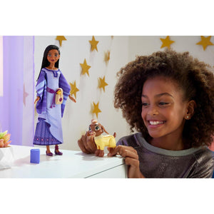 Mattel Disney Wish Asha Doll Set, 1 Pc Posable Doll with Fashion, Animal Friends, Movie-Inspired Accessories