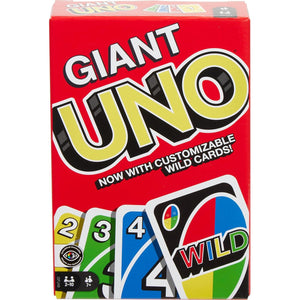 Mattel Giant UNO Card Game Oversized 108 Cards Family Game for Kids Ages 7 and Up with Instructions Included