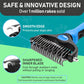 MaxpowerPlanet Pet Grooming Rake, Double-Sided Deshedding Tool for Long-Hair Dogs & Cats, Reduces Shedding