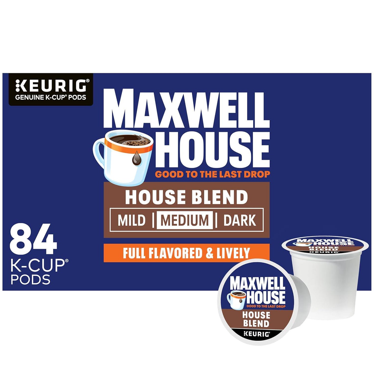 MAXWELL HOUSE Maxwell House House Blend Medium Roast K-Cup Coffee Pods, 84 Ct Box