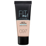 Maybelline Fit Me Foundation, Medium Coverage, Blendable With A Matte And Poreless Finish, For Normal To Oily Skin, Shade: 097 Natural Porcelain, 30ml,