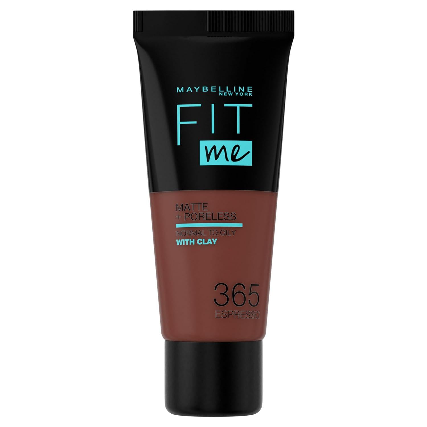 Maybelline Fit Me Foundation, Medium Coverage, Blendable With A Matte And Poreless Finish, For Normal To Oily Skin, Shade: 365 Espresso, 30ml,