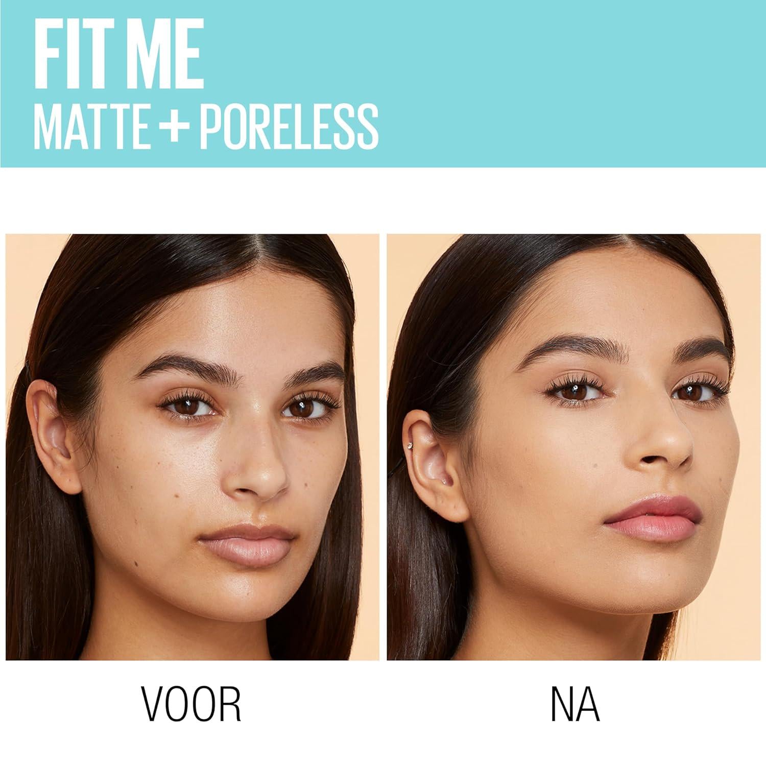 Maybelline Fit Me Foundation, Medium Coverage, Blendable With A Matte And Poreless Finish, For Normal To Oily Skin, Shade: 124 Soft Sand, 30ml,
