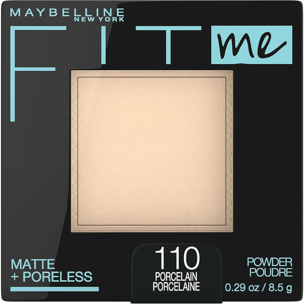 MAYBELLINE Maybelline Fit Me Matte + Poreless Pressed Face Powder Makeup And Setting Powder, Porcelain, 1 Count