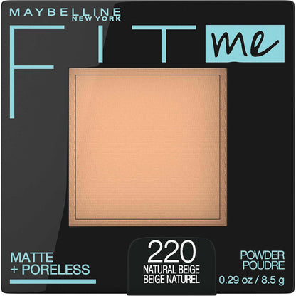 MAYBELLINE Maybelline Fit Me Matte + Poreless Pressed Face Powder Makeup And Setting Powder, Natural Beige, 1 Count