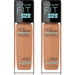 Maybelline Fit Me Matte + Poreless Liquid Foundation Makeup, Toffee, 2 COUNT Oil-Free Foundation,