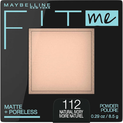 MAYBELLINE Maybelline Fit Me Matte + Poreless Pressed Face Powder Makeup And Setting Powder, Natural Ivory, 1 Count