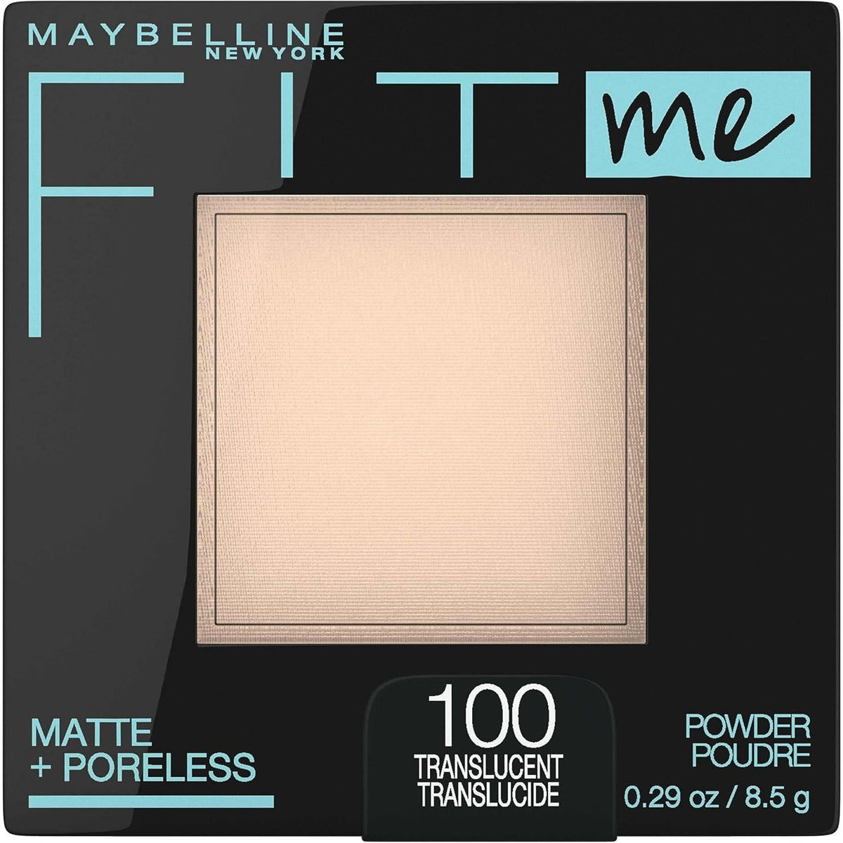 Maybelline Fit Me Matte + Poreless Pressed Face Powder Makeup And Setting Powder, Translucent, 1 Count,