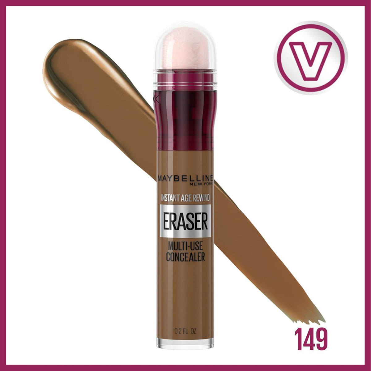 Maybelline Instant Age Rewind Eraser Dark Circles Treatment Multi-Use Concealer, 149, 1 Count (Packaging May Vary),