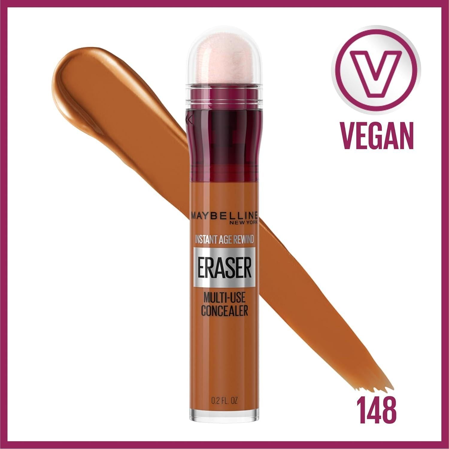 Maybelline Instant Age Rewind Eraser Dark Circles Treatment Multi-Use Concealer, 148, 1 Count (Packaging May Vary),