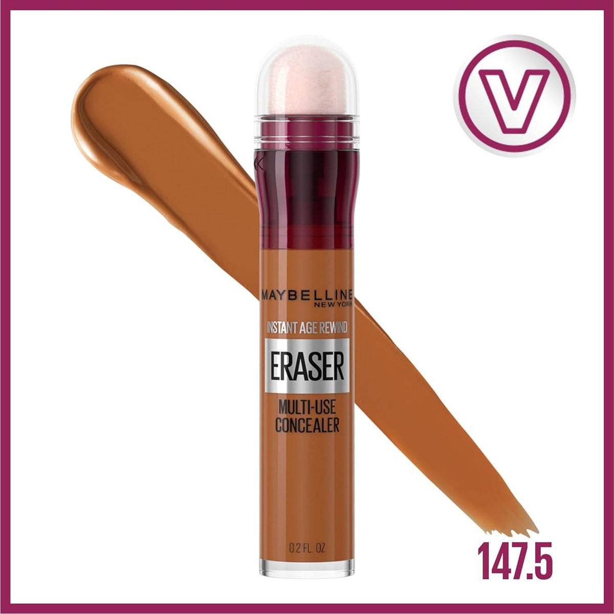 Maybelline Instant Age Rewind Eraser Dark Circles Treatment Multi-Use Concealer, 147.5, 1 Count (Packaging May Vary),