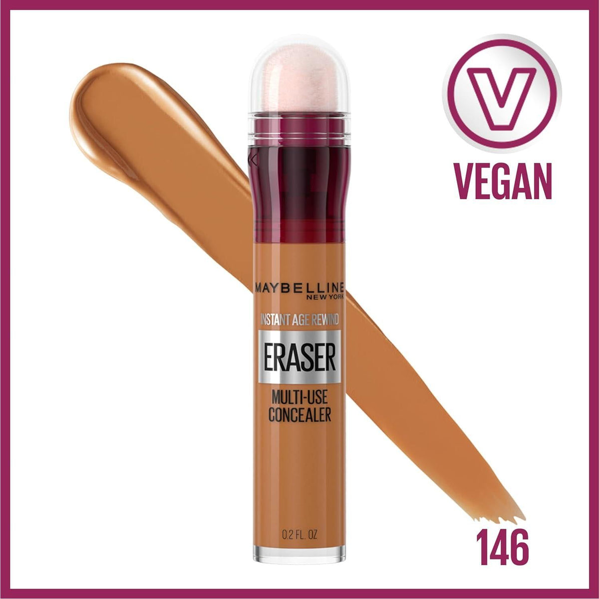 Maybelline Instant Age Rewind Eraser Dark Circles Treatment Multi-Use Concealer, 146, 1 Count (Packaging May Vary),