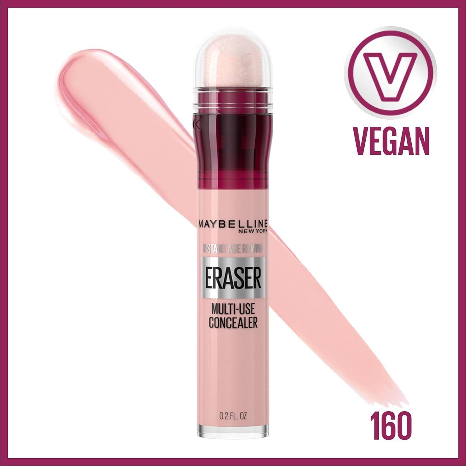 Maybelline Instant Age Rewind Eraser Dark Circles Treatment Multi-Use Concealer, 160, 1 Count (Packaging May Vary),