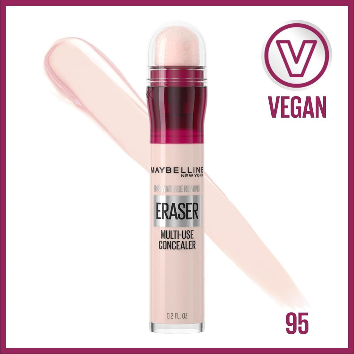 Maybelline Instant Age Rewind Eraser Dark Circles Treatment Multi-Use Concealer, 095, 1 Count (Packaging May Vary),