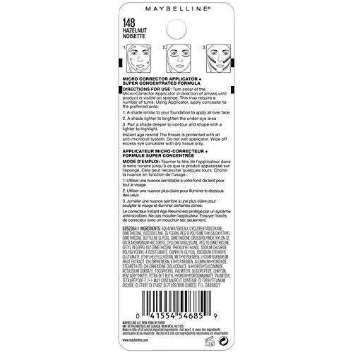 Maybelline Instant Age Rewind Eraser Dark Circles Treatment Multi-Use Concealer, 148, 1 Count (Packaging May Vary),