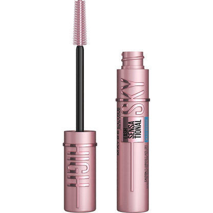MAYBELLINE Maybelline Lash Sensational Sky High Waterproof Mascara Makeup, Volumizing, Lengthening, Defining, Curling, Multiplying, Buildable Formula, Very Black, 1 Count