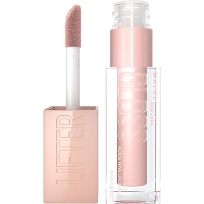 MAYBELLINE Maybelline Lifter Gloss, Hydrating Lip Gloss With Hyaluronic Acid, Ice, Pink Neutral, 0.18 Ounce
