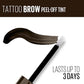 Maybelline Brow Tattoo Tint, 1 Pc, 4.9ml Dark Brown, Longwear Gel for Eyebrows, Peel-Off for Natural Look