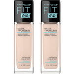 Maybelline New York Fit Me Matte + Poreless Liquid Oil-Free Foundation Makeup, 112 Natural Ivory, 1 Fl Oz X 2 Count,