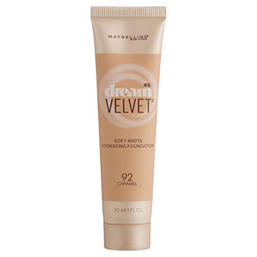 Maybelline Dream Velvet Foundation, 1 fl oz, Caramel Shade, Hydrating Matte Finish, Soft Blendable Formula