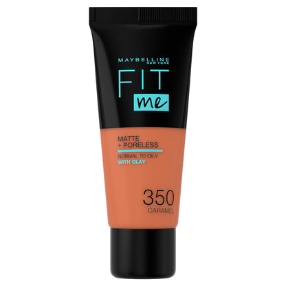 Maybelline New York Fit Me Matte And Poreless Foundation 350 Caramel 30ml,