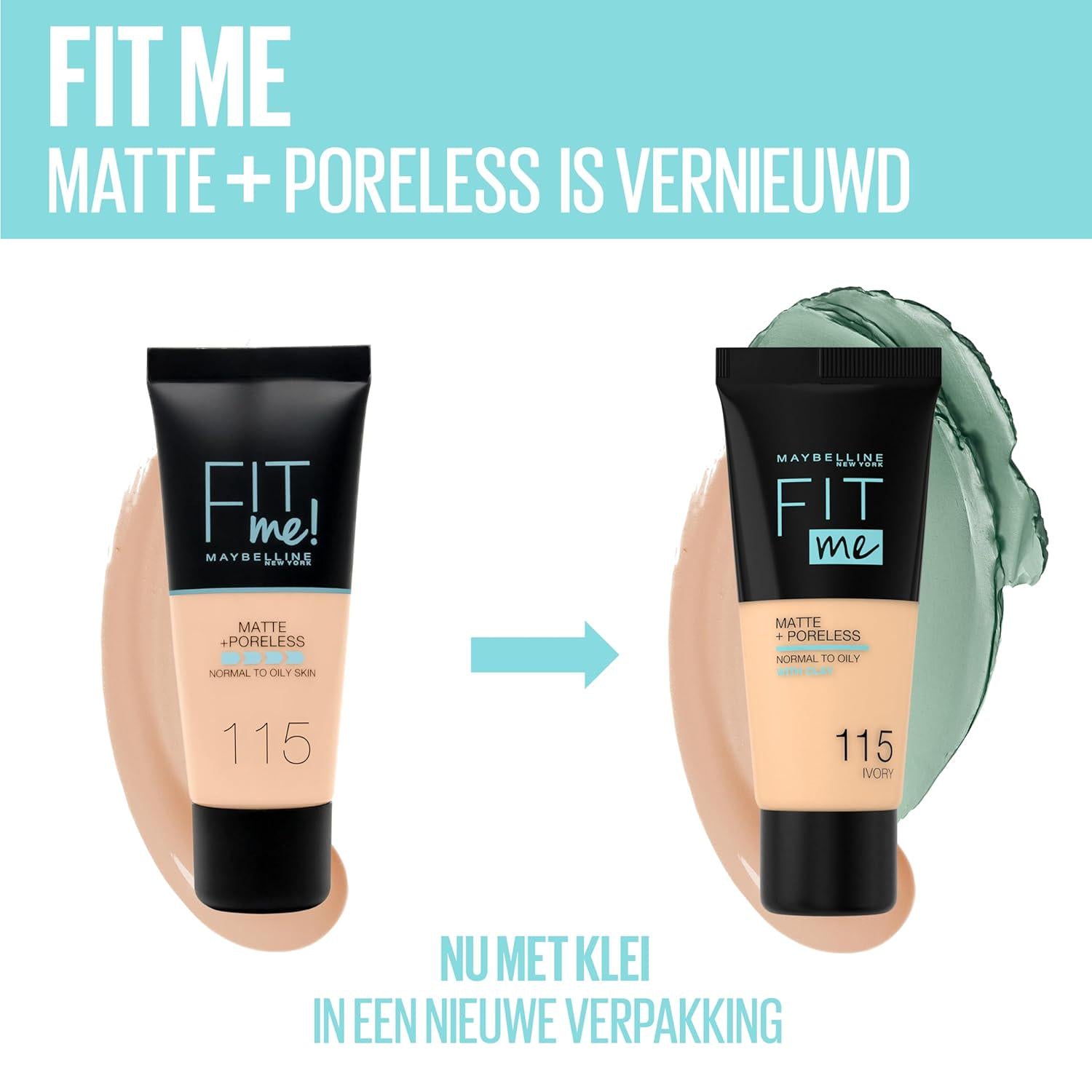 Maybelline New York Fit Me Matte And Poreless Foundation 102 Fair Ivory 30ml,