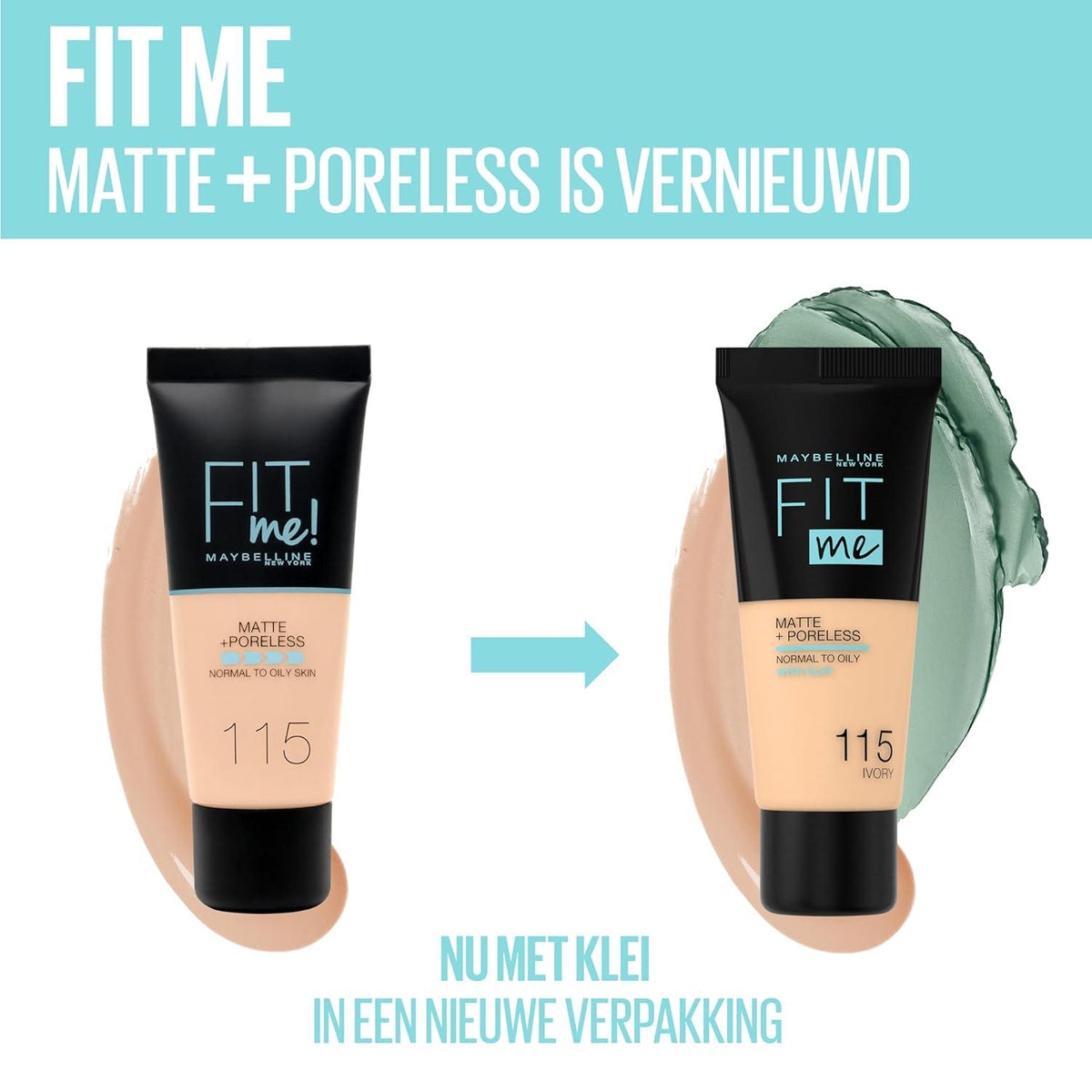 Maybelline New York Fit Me Matte And Poreless Foundation 105 Natural Ivory 30ml,