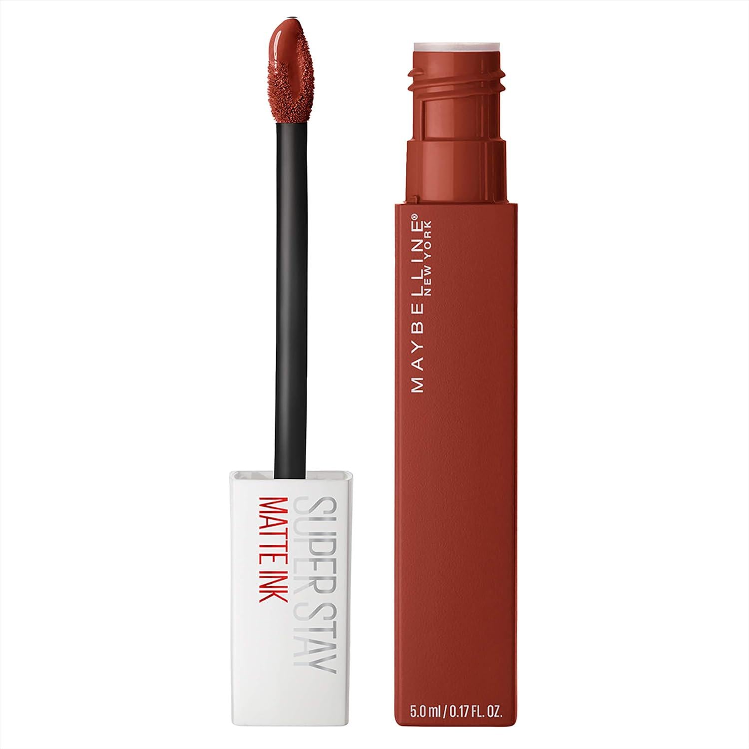 Maybelline Super Stay Matte Ink Liquid Lipstick Makeup, Long Lasting High Impact Color, Up To 16H Wear, Composer, Cherry Brown, 1 Count,Does not Apply