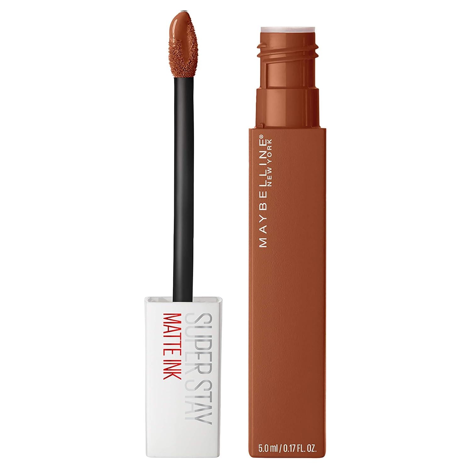 Maybelline Super Stay Matte Ink Liquid Lipstick Makeup, Long Lasting High Impact Color, Up To 16H Wear, Composer, Cherry Brown, 1 Count,Does not Apply