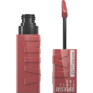 MAYBELLINE Maybelline Super Stay Vinyl Ink Longwear No-Budge Liquid Lipcolor Makeup, Highly Pigmented Color And Instant Shine, Cheeky, Rose Nude Lipstick, 0.14 Fl Oz, 1 Count