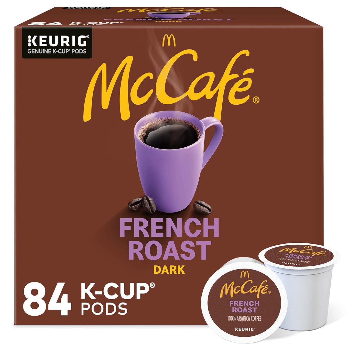 McCafe McCafe French Roast, Keurig Single Serve K-Cup Pods, Dark Roast Coffee Pods, 84 Count