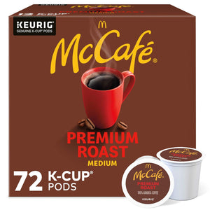 McCafe McCafe Premium Roast Coffee, Single Serve Keurig K-Cup Pods, Medium Roast, 72 Count