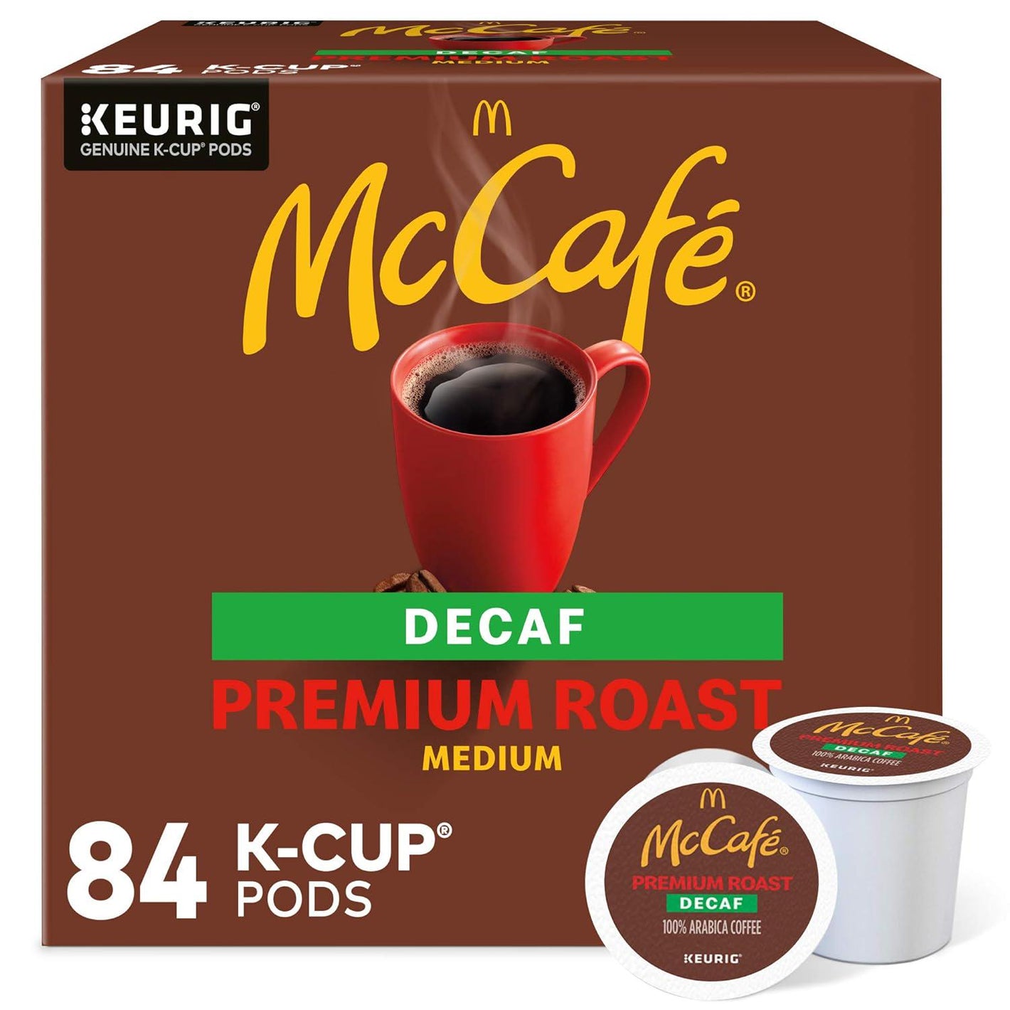 McCafe Premium Roast Decaf Keurig Single Serve K-Cup Pods, Medium Roast, 84 Count