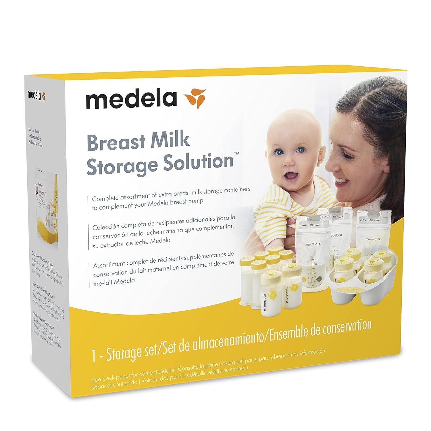 Medela Breast Milk Storage Solution Set, Breastfeeding Supplies And Containers, Breastmilk Organizer, Made Without BPA,