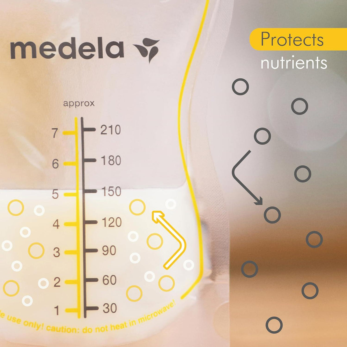 Medela Easy Pour Breastmilk Storage Bags | 100 Count 210ml | Disposable Leakproof Breast Milk Bags With Milk Protection | Recyclable And BPA Free,020451463230