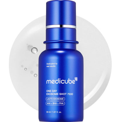 medicube Medicube Zero Exosome Shot 7,500 PPM Spicule Facial Serum | Liquid Skin Booster Serum | Exosome, AHA+BHA+PHA | Pore Care, Dead Skin Cells, Skin Texture | Korean Skin Care 1.01 Fl.oz