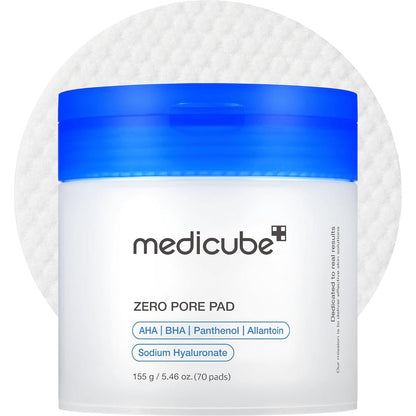 medicube Medicube Zero Pore Pads 2.0, Dual-Textured Facial Toner Pads For Exfoliation And Pore Care With 4.5% AHA Lactic Acid And 0.45% BHA Salicylic Acid, Ideal For All Skin Types, Korean Skin Care (70 Pads)