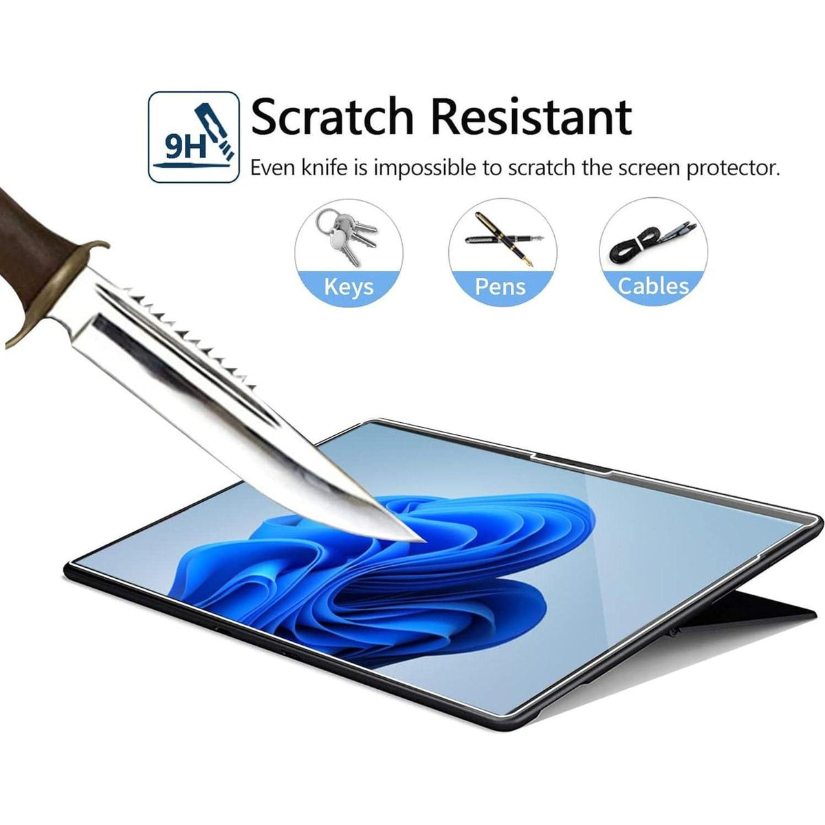 Megoo Screen Protector For Microsoft Surface Pro 11/10 (2024) - Also Fits Surface Pro 9, Pro 8, And Pro X (13 Inch) - Tempered Glass/High Sensitivity/Support Surface Pen/Smooth Touch, 2 Pack,
