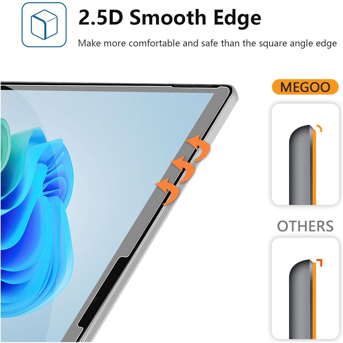 Megoo Screen Protector For Microsoft Surface Pro 11/10 (2024) - Also Fits Surface Pro 9, Pro 8, And Pro X (13 Inch) - Tempered Glass/High Sensitivity/Support Surface Pen/Smooth Touch, 2 Pack,