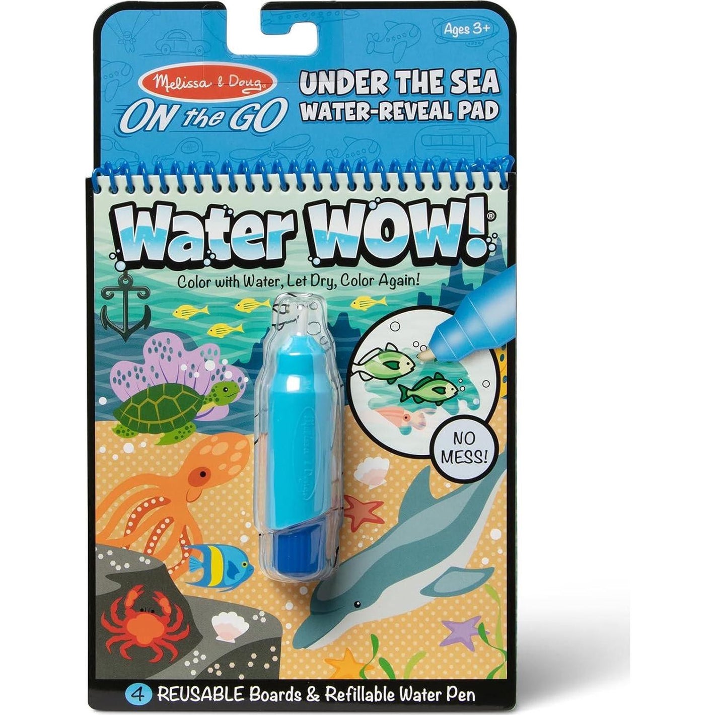 Melissa and Doug Water Wow Under the Sea Reusable Reveal Activity Pad On the Go Travel Toy