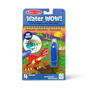 Melissa and Doug Water Wow Pad Dinosaurs Reusable Water Reveal Coloring Book for Travel Mess Free Activity Ages 3 Plus