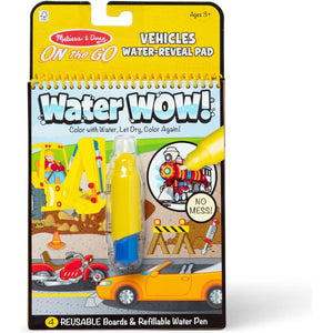 Melissa & Doug On-the-Go Water Wow Reusable Reveal Pad Vehicles Theme FSC Certified