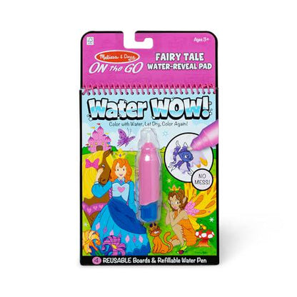Melissa & Doug Water Wow Activity Pad, Fairy Tale Theme, FSC Certified, Reusable Water Reveal Travel Pad for Kids