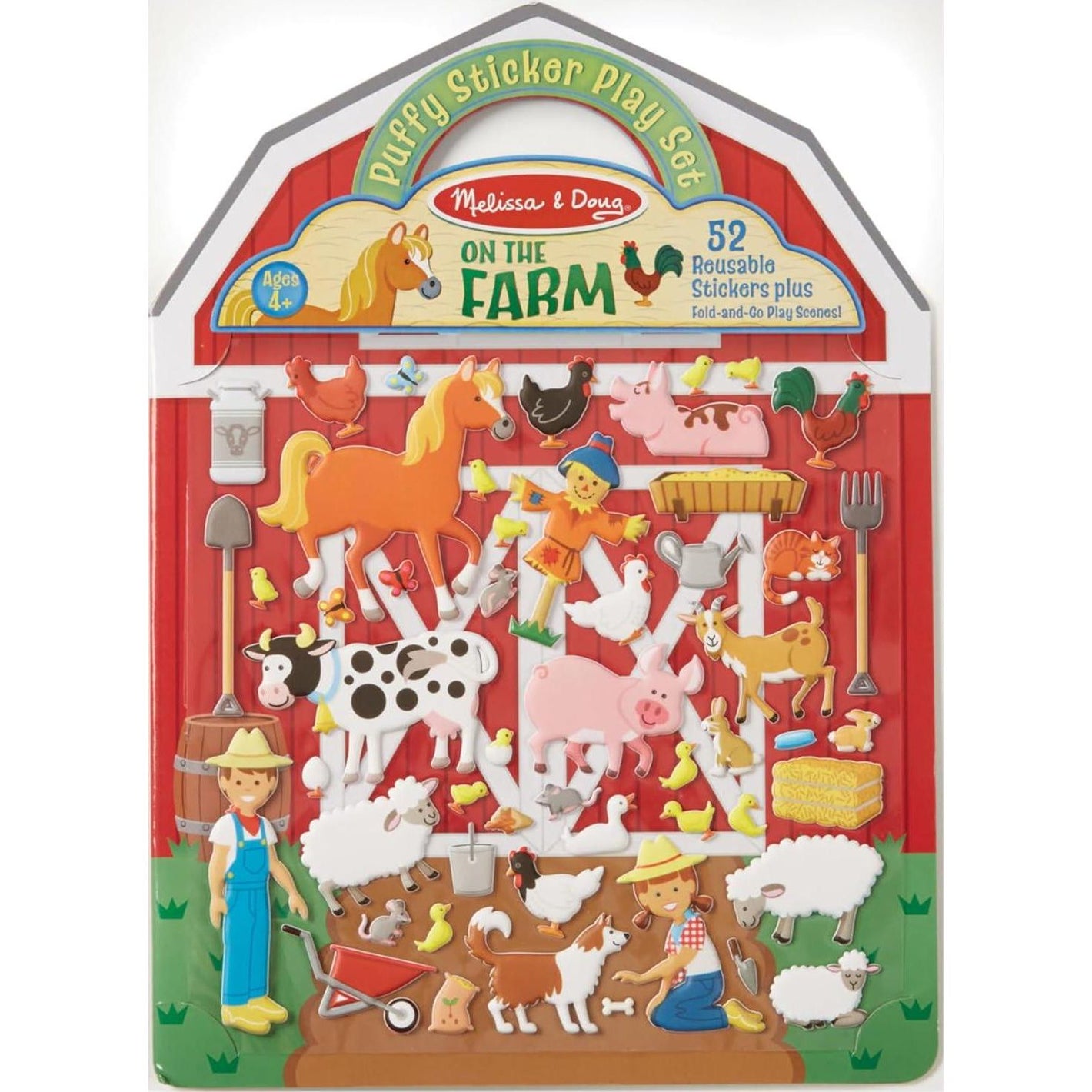 Melissa & Doug Puffy Sticker Play Set On the Farm 52 Reusable Stickers FSC Certified