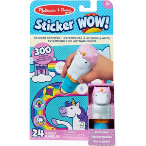Melissa & Doug Sticker WOW Activity Pad 24 Pages and Stamper 300 Stickers Unicorn